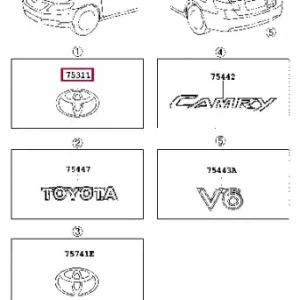 эмблема! решетки радиатора Toyota Camry 7531133180 TOYOTA / LEXUS
