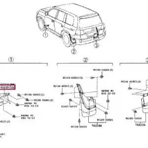 брызговик передний левый! Toyota Land Cruiser 200, Lexus LX450d/LX570 76622-60130 TOYOTA / LEXUS