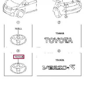 эмблема! на крышку багажника Toyota Land Cruiser 200 07-12 90975-02129 TOYOTA / LEXUS