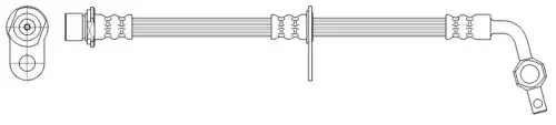 шланг тормозной передний левый! L=387mm Toyota Land Cruiser 100-SERIES FT0003 K&K