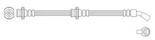 шланг тормозной передний! Suzuki Baleno 95> FT0081 K&K