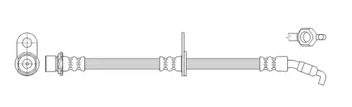 шланг тормозной передний левый! Toyota Avensis MK 1 FT0378 K&K