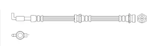 шланг тормозной передний! Mazda 626 GF/GW 1.9-2.0TD 97> FT4062 K&K