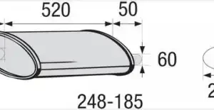 глушитель универсальный! L=520мм, D1=264мм, D2=152мм, вход-выход d=60мм 248-185 BOSAL