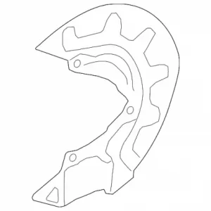 пыльник тормозного диска правый! VW Golf 12> 5Q0615312G VAG