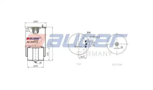 Пневмоподушка AUGER AU 344713-K