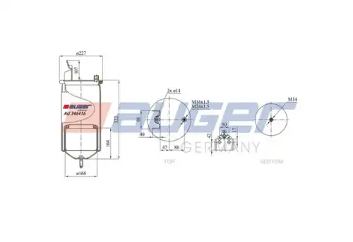 Пневмоподушка AUGER AU 346416-K