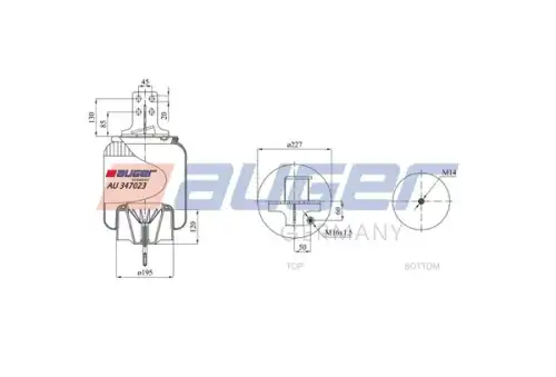 Пневмоподушка AUGER AU347023KP01