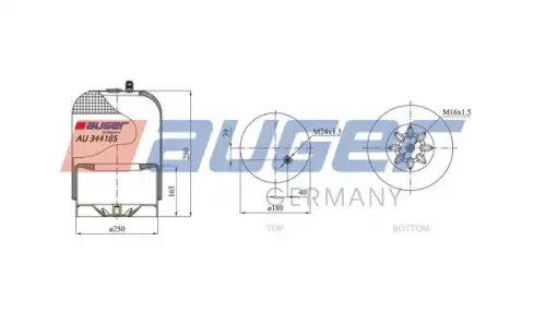 Пневмоподушка AUGER AU344185K
