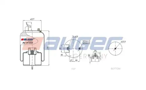 Пневмоподушка AUGER AU 341858-K