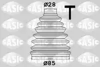 к-кт пыльника ШРУСа наружнего! термопласт Renault Duster 1.2/1.5D 10> 1904040 SASIC