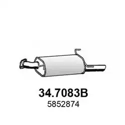 Глушитель (задняя часть) 347083B ASSO