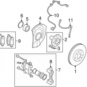 скоба переднего суппорта! Mitsubishi Lancer 07-17 4605A223