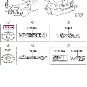 эмблема! решетки радиатора Toyota Camry 9097502192 TOYOTA / LEXUS