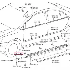 БРЫЗГОВИК ПЕР.ПР.(НА ФАЛЬШПОРОГЕ) 7691505010 TOYOTA / LEXUS