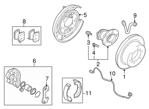 скоба суппорта заднего! Mitsubishi Outlander/ASX 06-16 4605A215