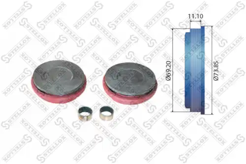 р/к дискового тормоза! 4(мр) толкатели D69 (пыльники с буртом), втулки Knorr SN6/7,SK7 85-10625-SX STELLOX