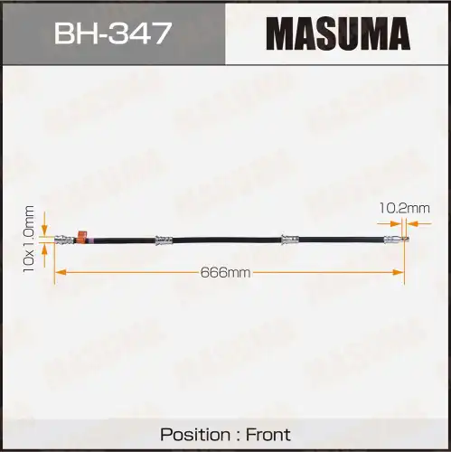шланг тормозной передний! Mitsubishi Pajero III 99-07 BH-347 MASUMA