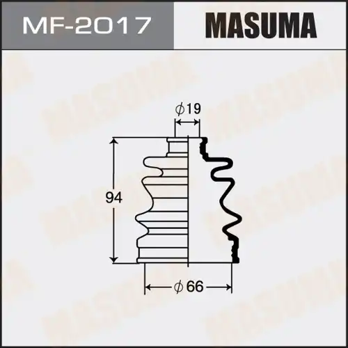 пыльник ШРУСа! Daihatsu, Isuzu, Mitsubishi Colt, Mazda, Nissan, Subaru,Suzuki 83> MF-2017 MASUMA