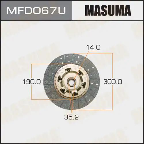 Диск сцепления MASUMA MFD067U