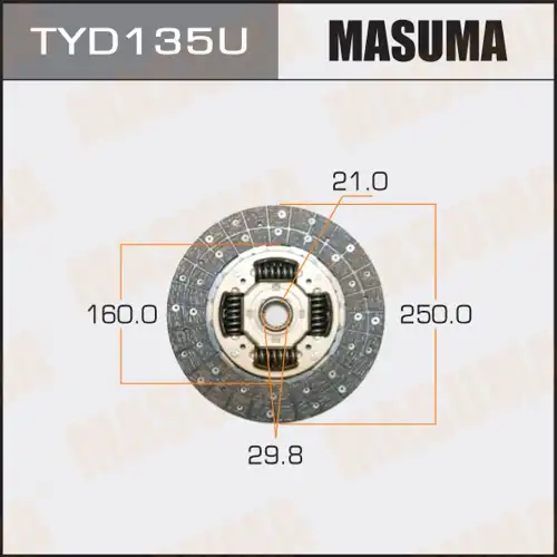 Диск сцепления MASUMA TYD135U