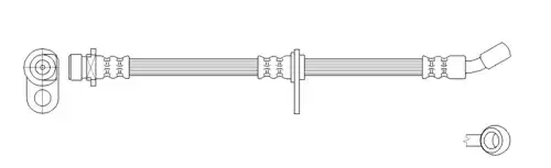 шланг тормозной задний правый! L459 Honda Accord 2.0/2.4 03> FT0495 K&K